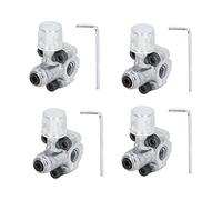 Vanne de perçage, vanne de climatisation Vanne de robinet de réfrigérateur Vannes de robinet de ligne en alliage de zinc 3 en 1 Kits de vanne de robinet de perçage compatibles avec les tuyaux de diamè