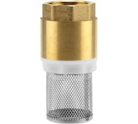 Vanne de pied en laiton: clapet anti-retour,33,3 mm (G 1 Pouce)-Fil pour la connexion à des pompes,y compris le panier d'aspiration,le cône de vanne et le joint d'étanchéité (7221-20)