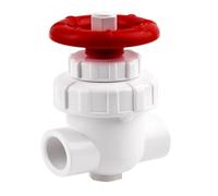 Vanne de porte UPVC 20/25/32/40/50/63mm, accessoires d'irrigation de jardin et d'aquarium, contrôle de débit de précision, vanne d'écluse en PVC(Gold,Inner Dia 63mm(DN50))