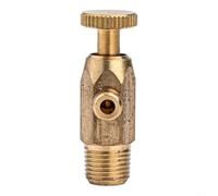 Vanne de purge d'air manuelle en laiton pour radiateur et chauffe-eau - Raccord d'évacuation d'air CVC, vanne d'échappement de radiateur en fonte, 35 mm x 12/16 mm (12 filets)