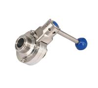 Vanne de raccordement filetée type SMS en acier inoxydable 304 de 1" 25 mm for brassage de bière et produits laitiers