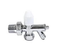 Vanne de radiateur coudée 15 mm x 1/2" avec vidange