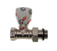 Vanne de radiateur droite 1/2″ avec joint torique, entrée laiton nickel robinet de radiateur droit, PN 16