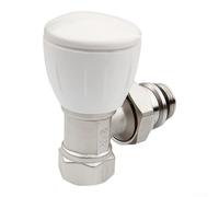 Vanne de radiateur en laiton, angle de 90 degrés chromé, anti-fuite, chaleur réglable pour chauffage résidentiel (BJ21002J)