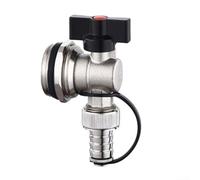 Vanne de radiateur en laiton pour distributeur de chauffage au sol et systèmes de chauffe-eau avec corps forgé et finition plaquée nickel anti-fuite (G1-1/4)