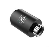 Vanne de radiateur intelligente programmable, plage de 5 à 45 °C, contrôle thermostatique compatible Zigbee, programmation hebdomadaire, verrouillage enfant, chauffage domestique (noir)