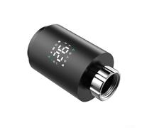 Vanne de radiateur intelligente programmable pour Tuya pour Zigbee, thermostat de chauffage contrôlé par application avec mode vacances, verrouillage enfant, 5-45 °C, blanc (noir)