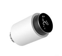 Vanne de radiateur thermostatique avec prise en charge native pour Zigbee pour programmes de chauffage à commande vocale et analyse de la consommation d'énergie via application (1 pièce)