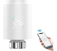 Vanne de radiateur thermostatique intelligente, contrôle de la température 5-35℃, économie d'énergie supérieure à 15%, blanc