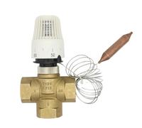 Vanne de radiateur thermostatique M30 x 1,5 avec télécommande - 3 voies en laiton DN25 for système de chauffage au sol efficace - Économie de 30 à 70 degrés