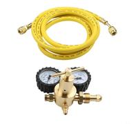 Vanne de réduction de pression d'azote en laiton G5/8 CGA580 - Régulateur de gaz industriel avec jauge et tube de 2 m pour haut débit (B)