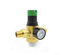 Vanne de réduction de pression d'eau en laiton avec filetage NPT et manomètre, plage réglable de 1 à 6 kg, filtration 40 μm, régulateur manuel à membrane à ressort pour (filetage 1/2 pour filetage NPT