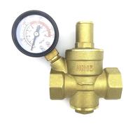 Vanne de réduction et de maintien de pression en laiton DN15, régulateur 1/2", soupape de surpression réglable, manomètre adapté aux vannes d'eau, d'huile et de gaz(Without Gauge)