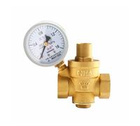 Vanne de réduction pression d'eau en laiton DN15 DN25 1/2" 3/4" avec régulateur Mayitr, soupape décharge réglable manomètre(DN50,With pressure gauge)