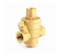 Vanne de réduction pression d'eau en laiton DN15 DN25 1/2" 3/4" avec régulateur Mayitr, soupape décharge réglable manomètre(DN15,No pressure gauge)
