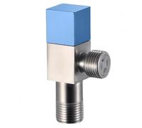 Vanne De Régulation D'Angle Métallique Clapet Anti-Retour Carré G1/2 En Acier Inoxydable 304 Pour Chauffe-Eau Arrivée D'Eau Chaude Et Froide Wc Salle De Bain Étiquette Bleue