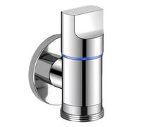 Vanne De Régulation D'Angle Métallique Robinet D'Arrêt Coudé G1/2 En Laiton Pour Robinets De Lave-Linge Avec Arrêt Automatique Filetage G3/4 Couleur Argent