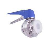 Vanne de régulation de débit à gâchette papillon à trois pinces, diamètre extérieur de tuyau de 19, 25, 32, 38, 45, 51 mm, 1,5 po, 2 po, en acier inoxydable 304(76mm OD K91mm)