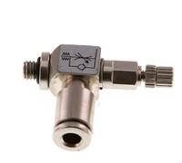 Vanne de régulation de débit Coude de sortie de compteur 4 mm - M5 Vis moletée en laiton