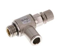 Vanne de régulation de débit Coude de sortie de compteur 8 mm - G1/4'' Vis moletée en laiton