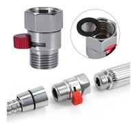 Vanne de régulation de débit d'eau de jonction en laiton for salle de bain et douche HZL0808, vanne d'arrêt d'angle à passage direct, 1 pièce(Silver)