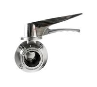 Vanne de régulation de débit sanitaire à papillon à trois pinces, diamètre extérieur de tuyau 57/63/76/89/102/108 mm x 2,5", 3", 3,5", 4", en acier inoxydable SUS 304(108mmPipeOD K119mm)