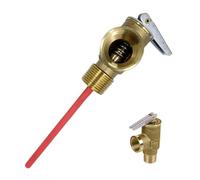 Vanne de régulation de la température et de la pression de l'eau chaude 99 °C 10 bar | Valve de sécurité pour chaudière, accessoires d'installation avec sonde prolongée pour chaudières, systèmes de