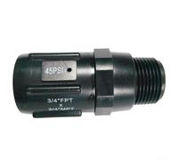 Vanne de régulation de pression d'eau à faible débit 34 pour filetage BSP avec raccords femelles de 1,9 cm vers 1,9 cm mâle pour irrigation goutte à goutte réglable 20 100 PSI (20 psi)