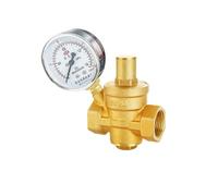 Vanne de régulation de pression en laiton, 1/2 ", 3/4", 1 ", 2", DN15, DN20, DN25, régulateur de décharge réglable avec jauge(2")