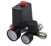 Vanne de régulation de pression, pressostat de compresseur d'air 1/4in 4 trous contrôleur vanne de régulation 90-120PSI 220V 380V