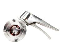 Vanne de régulation débit à papillon sanitaire trois pinces, diamètre extérieur tuyau 19/25/32/38/45/51 mm x 1,5" 2", acier inoxydable SUS 304(45mmPipeOD K64mm)