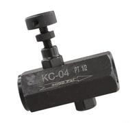 Vanne de régulation du débit en acier carbone haute pression 3000 PSI 30 L/min max pour eau, huile, gaz, filetage 1/2 3/8 1/4 NPT hydraulique à sens unique (1/2" KC-04)