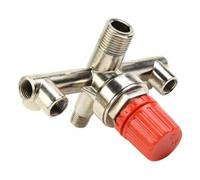 Vanne de régulation en alliage de zinc avec double tube de sortie pour compresseur d'air à piston - conception de type piston à haut débit, joint en V pour joint d'étanchéité, décompression rapide