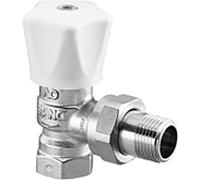 vanne de régulation manuelle VRC série Oventrop 1191506 3/4 ", coin, laiton nickelé