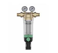 Vanne de régulation sécurité améliorée avec régulateur pression d'eau manuel en laiton à deux jauges for le contrôle du débit et la purification(MG-C2017)