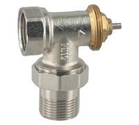 Vanne de régulation thermostatique d'angle en laiton pour systèmes de plomberie, DN15/DN20, tête filetée M30 x 1,5 mm, contrôle autorégulé, vert (DN20)