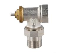 Vanne de régulation thermostatique d'angle en laiton sans tête, filetage, contrôle automatique de la température pour chauffage du radiateur, auto-régulation, construction anti-corrosion - M30 x 1,5