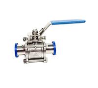 Vanne de régulation, Vanne à bille sanitaire en acier inoxydable, 12.7mm, 1/2 ", tuyau OD X 0.5", triple pince, vanne d'arrêt à bille sanitaire, brassage de bière à domicile