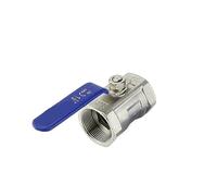 Vanne de régulation, Vanne à boisseau sphérique monobloc 1/2 "3/4" 1 "1-1/4" 1-1/2 "2" 304 acier inoxydable vanne de commutation d'eau à filetage interne monobloc(1-1/4")
