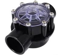 Vanne de renvoi de piscine 6007010 - 2" - En nylon PA - Avec fenêtre de visualisation - Raccord de 73 mm - Pour systèmes de tuyauterie de piscine