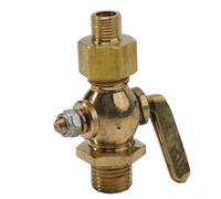 Vanne de robinet de carburant en laiton 0,3 cm - 1/4" pour motos vintage, filetage G1/4, construction en cuivre, compatible avec la pression atmosphérique