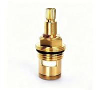 Vanne de robinet de lavabo en laiton pour eau chaude et froide, filetage 1/2", quart de tour, cannelure à 20 dents, cartouche de remplacement pour robinet de salle de bain (red,55mm)