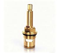 Vanne de robinet de lavabo en laiton pour eau chaude et froide, filetage 1/2", quart de tour, cannelure à 20 dents, cartouche de remplacement pour robinet de salle de bain (red,75mm)