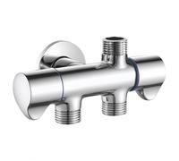 Vanne De Robinet Robinet D'Arrêt En Laiton G1/2 Pour Pistolet De Toilette De Salle De Bain Té À Trois Interfaces G1/2