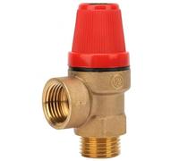 Vanne de sécurité à filetage en laiton pour chaudière de sécurité (5 bar 1,27 cm mâle) Valve de sécurité à diaphragme pour système de chauffage fermé, valve de sécurité à ressort fileté étanche