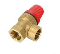 Vanne de sécurité en laiton pour chauffe-eau solaire, soupape de décharge de pression de 3/6 bar avec interrupteur de vidange automatique, filetage DN15 1/2" et DN20 1/4", doré et rouge (A)