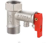 Vanne de sécurité pour chauffe-eau 10,2 cm tout en cuivre avec décharge de pression et clapet anti-retour compatible avec chauffe-eau standard 1/2" (60 g/0,75 MPa)