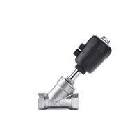 Vanne de siège à Angle pneumatique en acier inoxydable 1/4, 3/8 ", 1/2", 3/4, 1" -2, BSPT femelle forme Y, 304 316, vapeur, gaz, huile, eau(Bspt Ss304-c-open,DN20 Actuator-50mm)