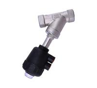 Vanne de siège angulaire à actionnement pneumatique simple effet, 1 ''NPT DN25, adaptée aux machines moussantes l'industrie chimique du gaz