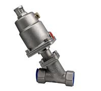 Vanne de siège pneumatique en acier inoxydable DN20, actionneur normalement fermé/ouvert, vannes d'angle 16bar(Normally Closed,Double Acting)